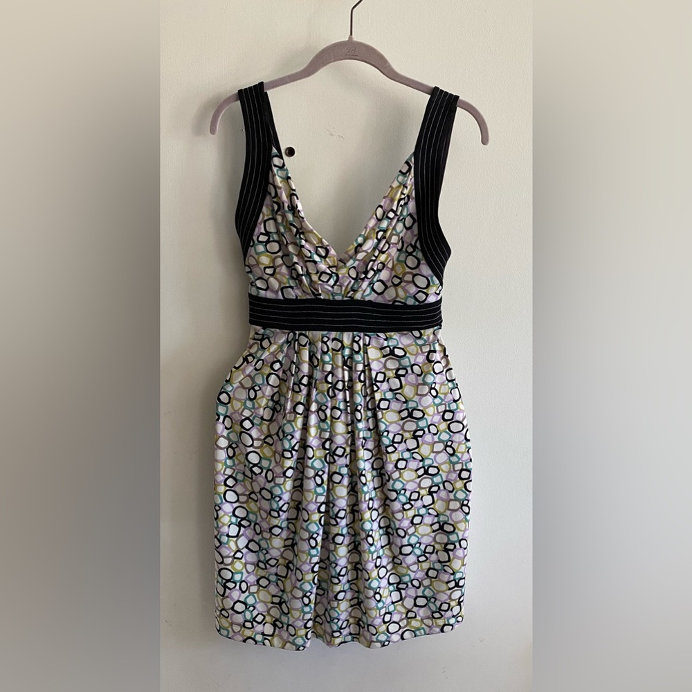BCBGMaxAzria Multicolor Circle Print Mini Dress